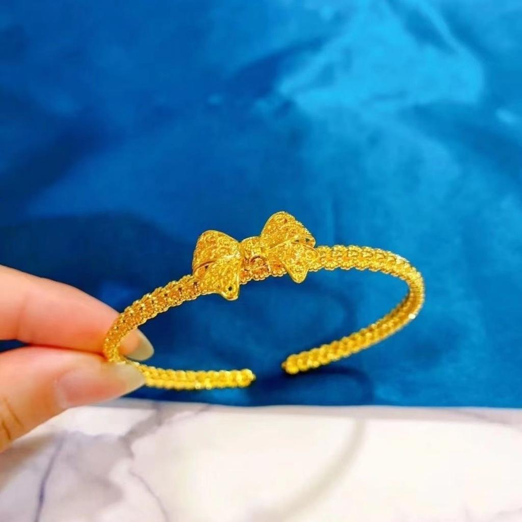 Hollow Bow Open Bracelet Women's Light Luxurious and High-end Bracelet Accessories