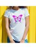 Wounisex's Round Neck Butterfly Pattern T-Shirt,  And Casual, Spring And Summer Wounisex's T-Shirt, Charm Is Hard To Copy