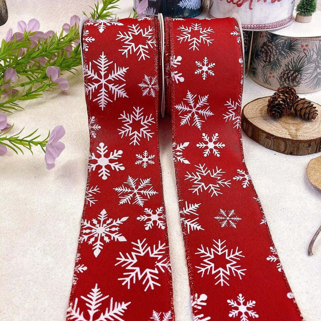 Christmas gift wrapping ribbon, DIY handmade satin bow tie ribbon,perfect for flower garlands, banners,Christmas,Thanksgiving