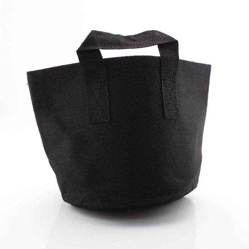 Sac de cultivare din țesătură Saci de plante din pâslă Container de cultivare pentru jardinieră cu mâner Ghiveci de flori pentru legume și cartofi 3 galoane 25x22cm