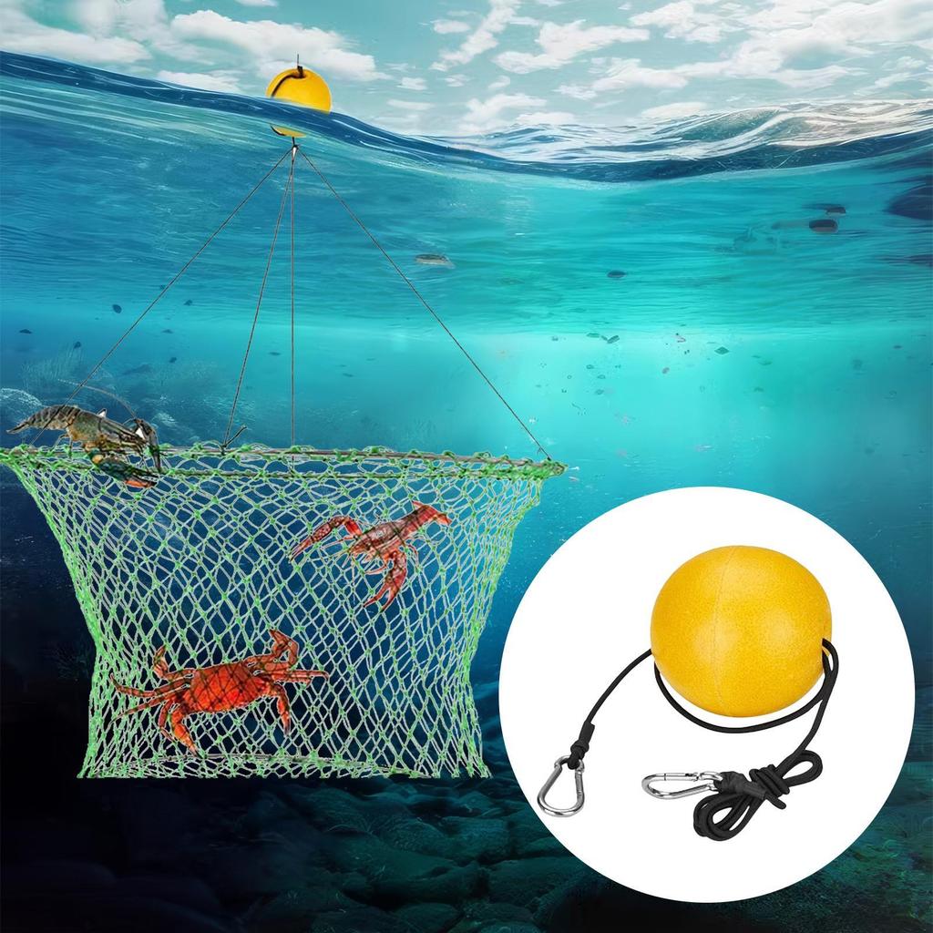 Buoy Float Crab Trap High Visibility Marker With Cord And Clip For Kayak Boat Canoe Dock Marine Trail Crabbing Outdoor Skiing