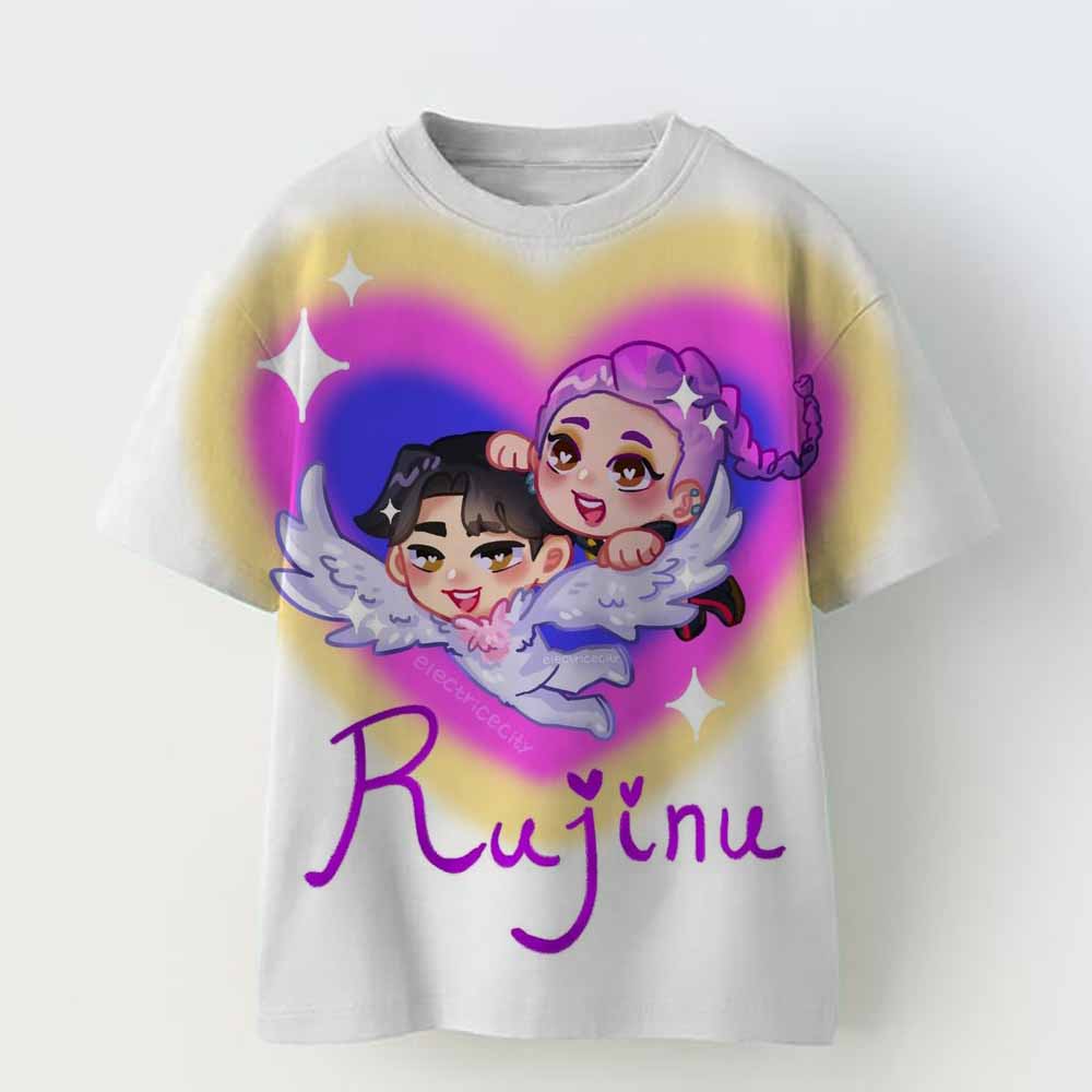 Kpop Demon Hunters Children's Clothing Short Sleeve T-shirt Kpop Demon Hunters Tiger Harajuku Tshirt for Boys Girls Gift