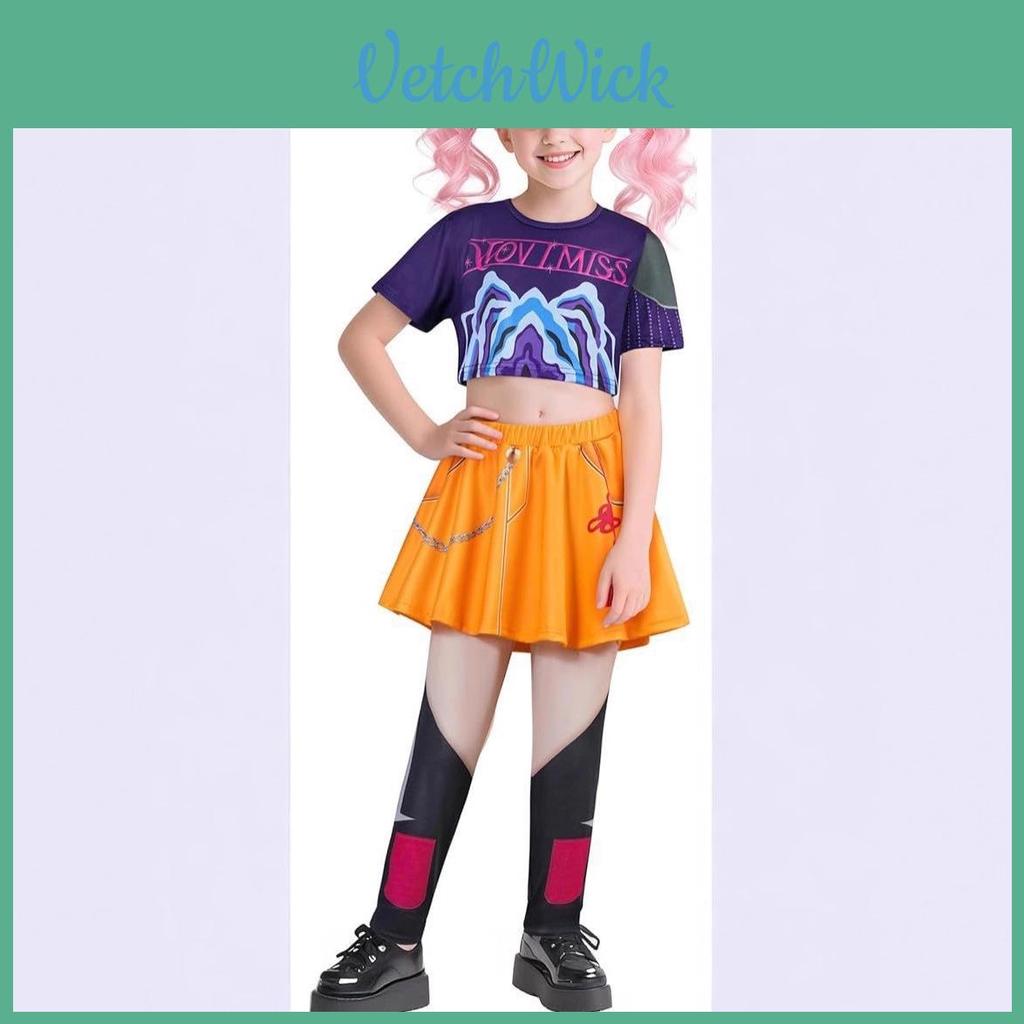 Kpop Lovci démonů Rumi Mira Zoey Kostým s polyesterovou látkou pro dětský výkonný oděv