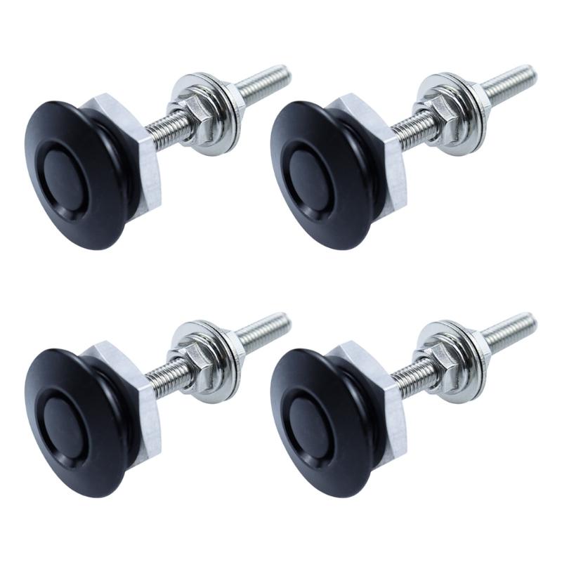 Aluminum Alloy Engine Cover Lock 30mm Quick Release Hood Pins Lock Clip Anti Theft Smooth Button Operation 1