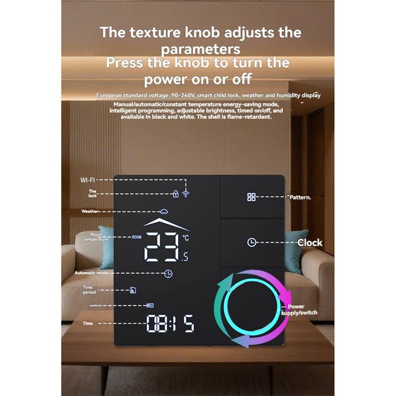 A25F-Tuya Wifi Smart Thermostat For Gas Boiler For Water Heating Programmable Voice Control For Home Heating System7