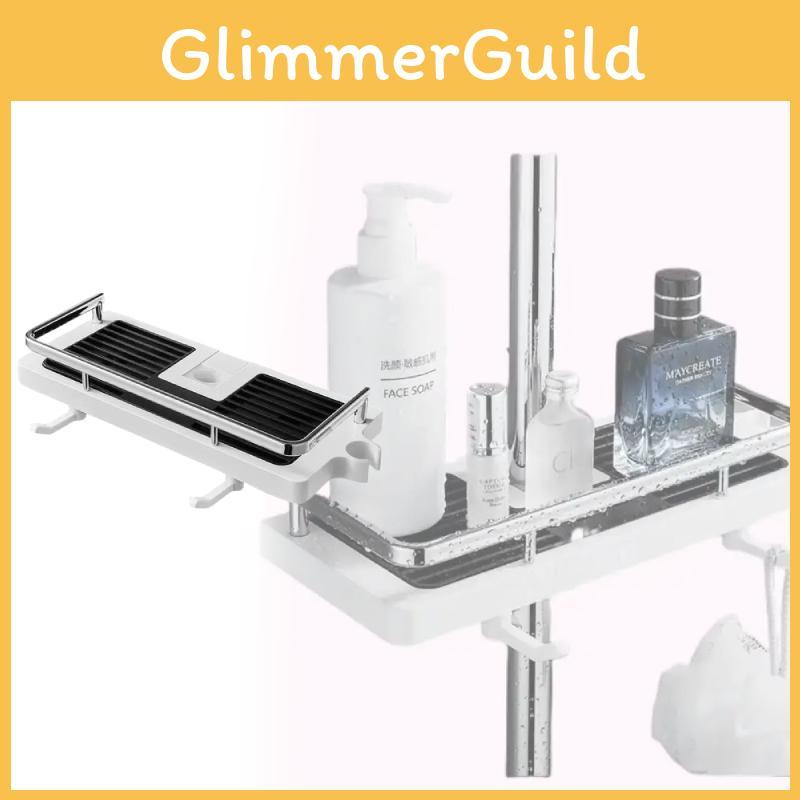 Shower Caddy Shelf Bathroom Rack Organiser Holder Towel Buckle Head Fit Hook