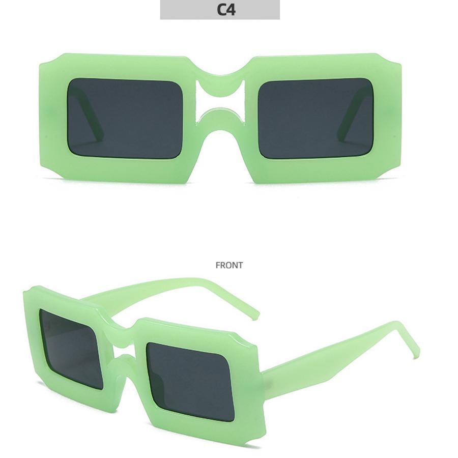Fashione Sunglasese квадратные солнцезащитные очки желейного цвета — фото 19