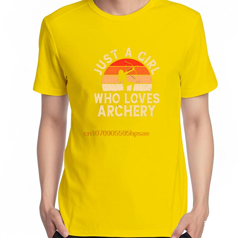 Vintage Archery Fashion Graphic T Shirts Jusa A Girl Who Loves Archery Funny Summer Short Sleeve Tshirts Unisex Print T Shirt