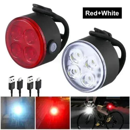 BUCKLOS Bike Light Set Rechargeable Rear Light Front Lamp Waterproof Riding Headlight USB MTB Taillight Led Night Cycling Parts