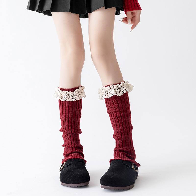 

1Pair Cotton Sock Cover Soft Warm Skin-friendly Plush Calf Leg Cover Stacked Socks Comfortable Bow Tie Fashion Thick Versatile