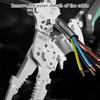 Collapsible Wire Stripping Pliers Multifunction Electrician Tool with Crimping Cutting and Wrench Features Foldable