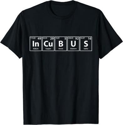 Incubus (In-Cu-B-U-S) Periodic Table Elements Shirt Science Graphic Clothing  Shirts for Women  Camisetas