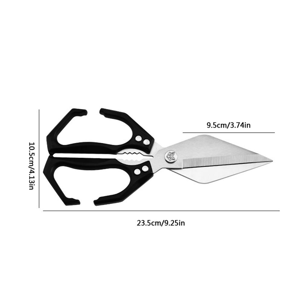 Kitchen Shears For Food Stainless Steel Meat Cutting Scissors Cooking Shears For Chicken Bottle Opener Clip Walnut Kitchen Tools