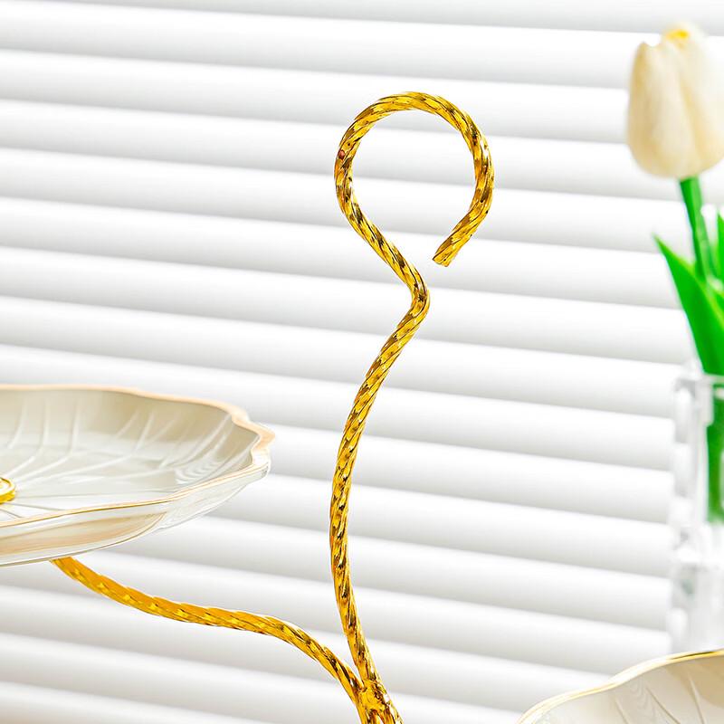 Ruhan Light Luxury Floral Fruit Plate with Branch Stand