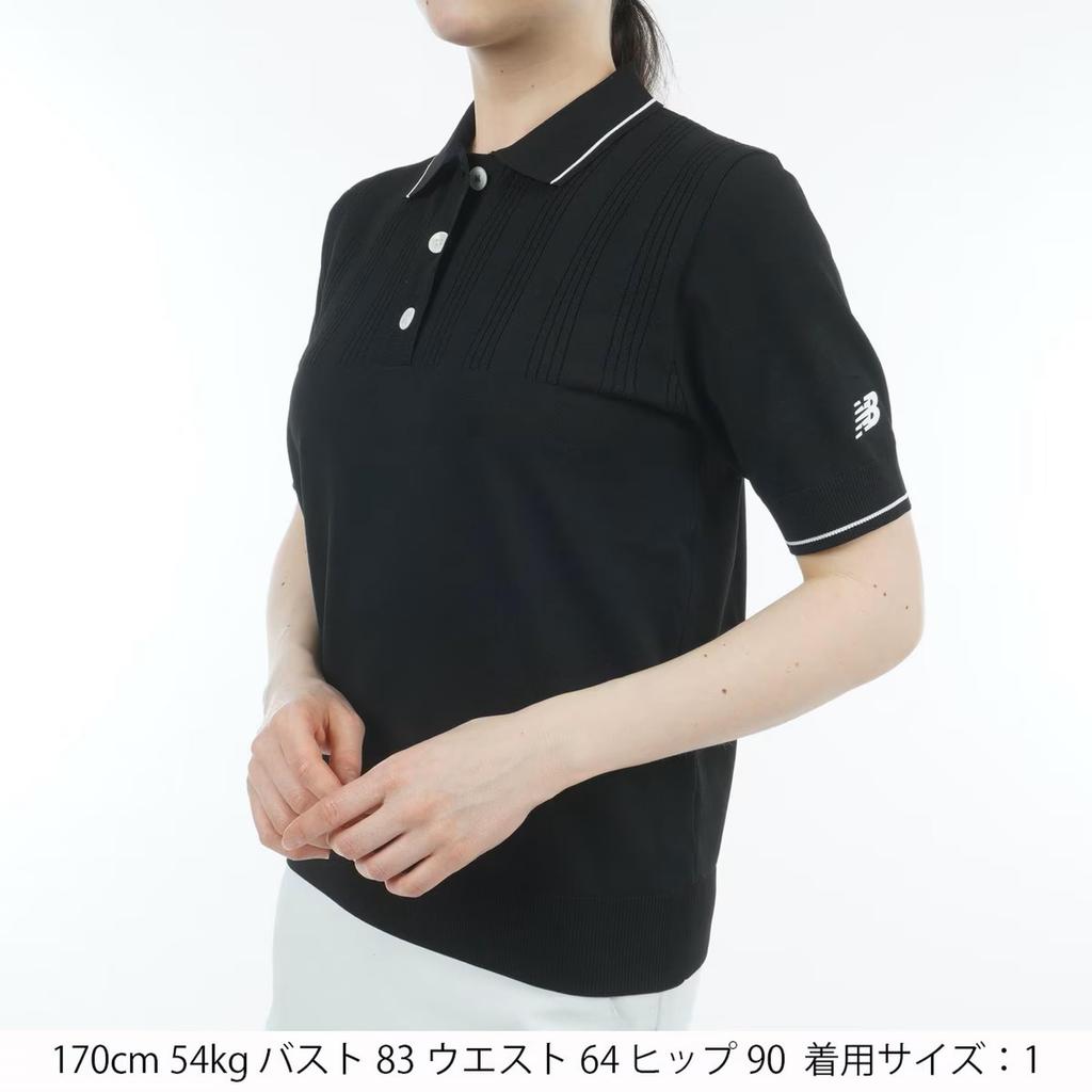 Golf Short Sleeve Knit Polo Shirt 0 [New Balance] Women's (Stretchy) / 012-5175502 010_Black [S]
