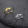 Skyrim Cute Cat Open Ring Stainless Steel Kitten Enthusiast Pet Animal Adjustable Ring Women's Minimalist Ring Lover Gift