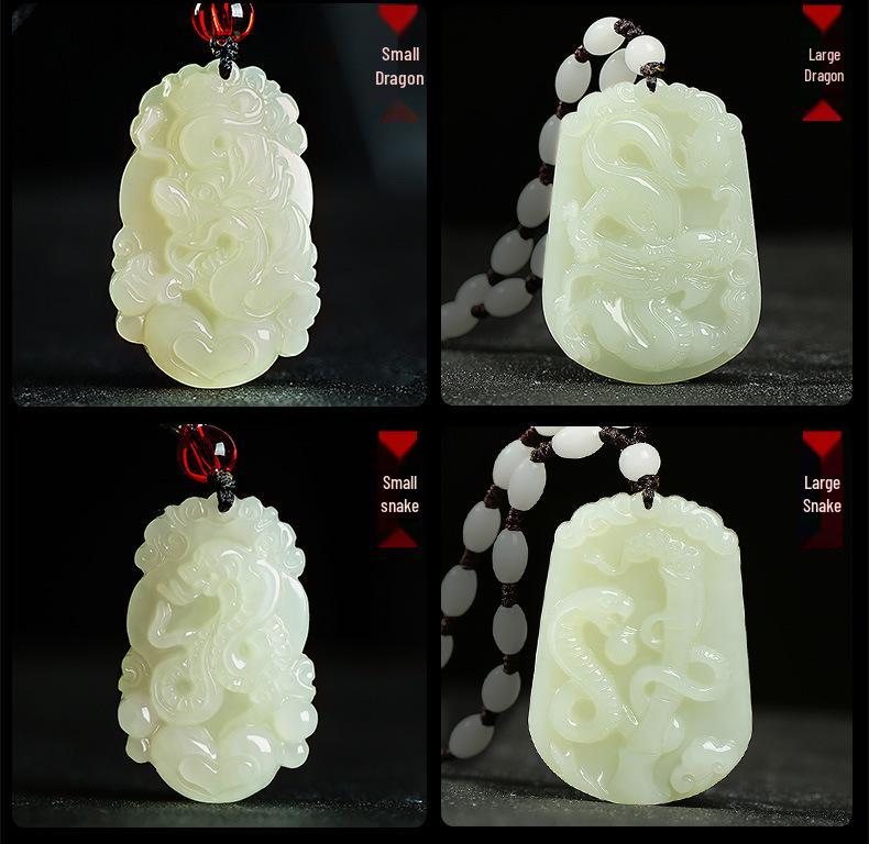 Hetian Jade Zodiac Animal Pendant - Certified Unisex Ornament