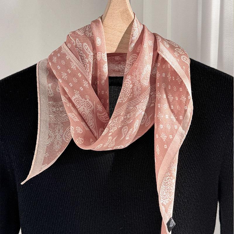 

100% Шарф из тутового шелка Модный Женский Летний Элегантный Шарф Шаль Хиджаб Бандана Носовой платок Пашмина Фуляр Женский Эшарп Real Silk 125x36cm