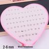 Women's Heart Stud Earrings Set in Acrylic Resin - Boxed Jewelry Accessory