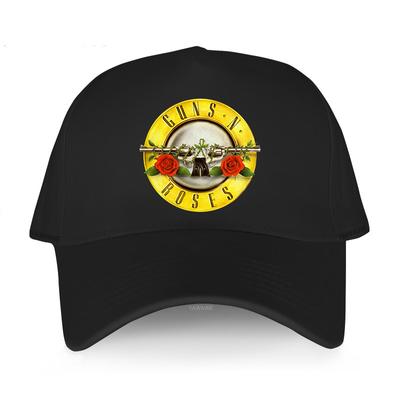 Unisex Cap GUNS N ROSE NIGHTRIAN Baseball Caps Unisex Women Rock Summer 100%cotton Snapback Hat Punk Skull Rose Design