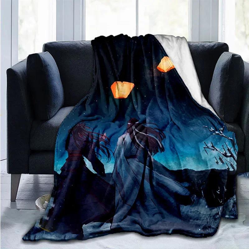 Grandmaster of Demonic Cultivation Lan Wangji Wei Wuxian Cute Plush Warm Blanket Large Anime Customized Blanket