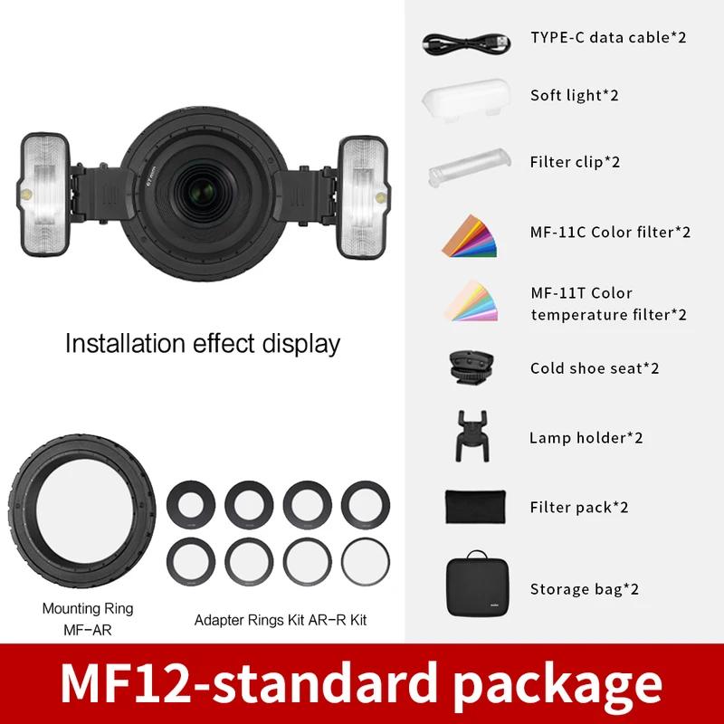 Godox MF12 MF12-K2 Blitz Makro Speedlite Blitz 2,4 GHz Drahtlose Steuerung Blitzgerät für Sony Canon Nikon Fuji Olympus Pentax