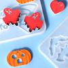Diy Crystal Epoxy Mold Earrings Jewelry Mold Hanging Pendant Decoration Halloween Pumpkin Bat Mirror Silicone Mold