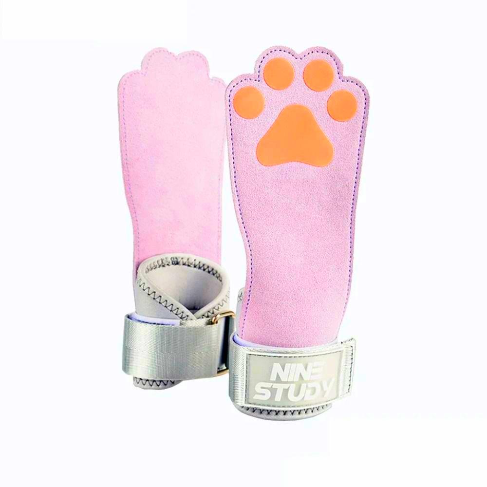 

Нескользящие кистевые ремни для лап собаки, износостойкие силовые ремни для становой тяги с лапами собаки, для тренажерного зала/фитнеса розовый