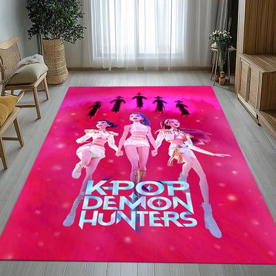 K-Pop Demon Hunters Golden Saja Boys Living Room Non-Slip Area Rug Soft Carpet for Bedroom Playroom Sofa,Home Decor Doormat