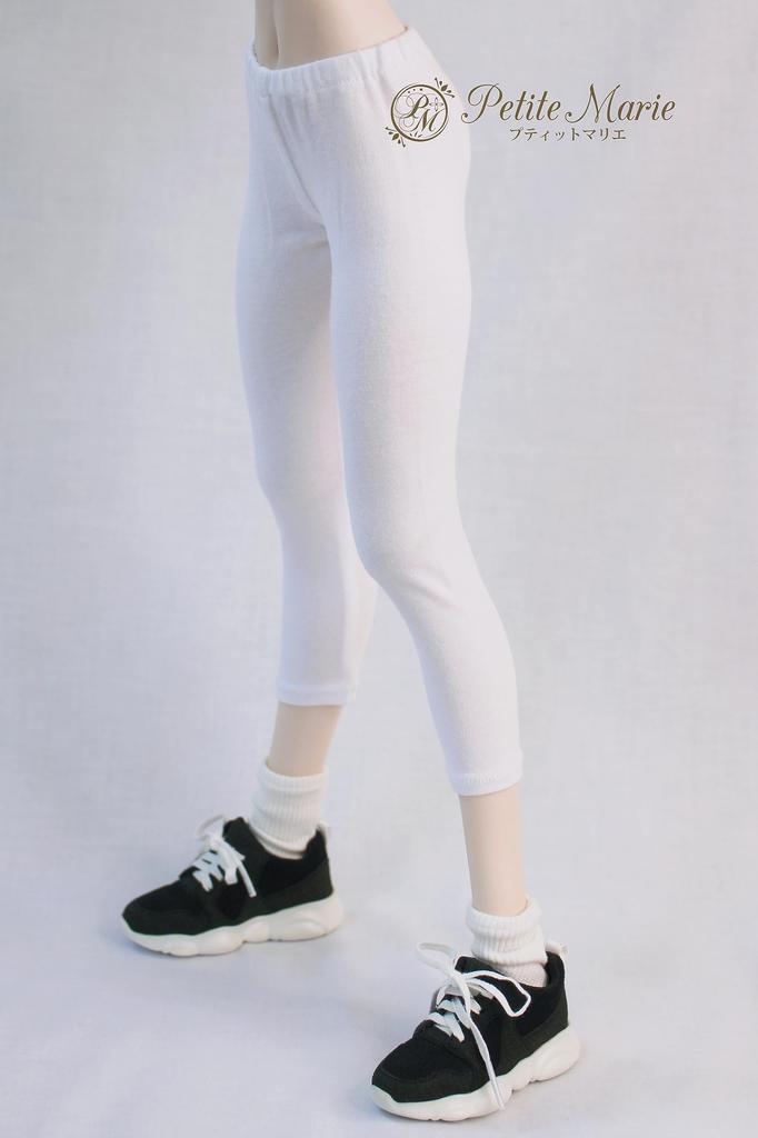 [Petite Marie] 13 DD Compatible 78 Length Leggings White Tights Fitness Pants Leggings Daily Pants Casual Pants 60cm Doll BJD Doll Clothes [Petite