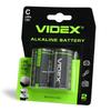 Alkalická baterie videx lr14/c 2 ks. blistr