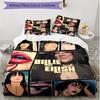 3pcs Duvet Cover Set (1*Duvet Cover + 2*Pillowcase, Without Core), Billie Eilish Print Soft All‑Season Bedding Set, Home Bedroom Decor Gift