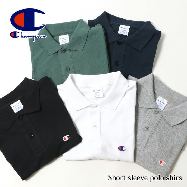 Champion Short Sleeve Polo Black Men's Shirt,