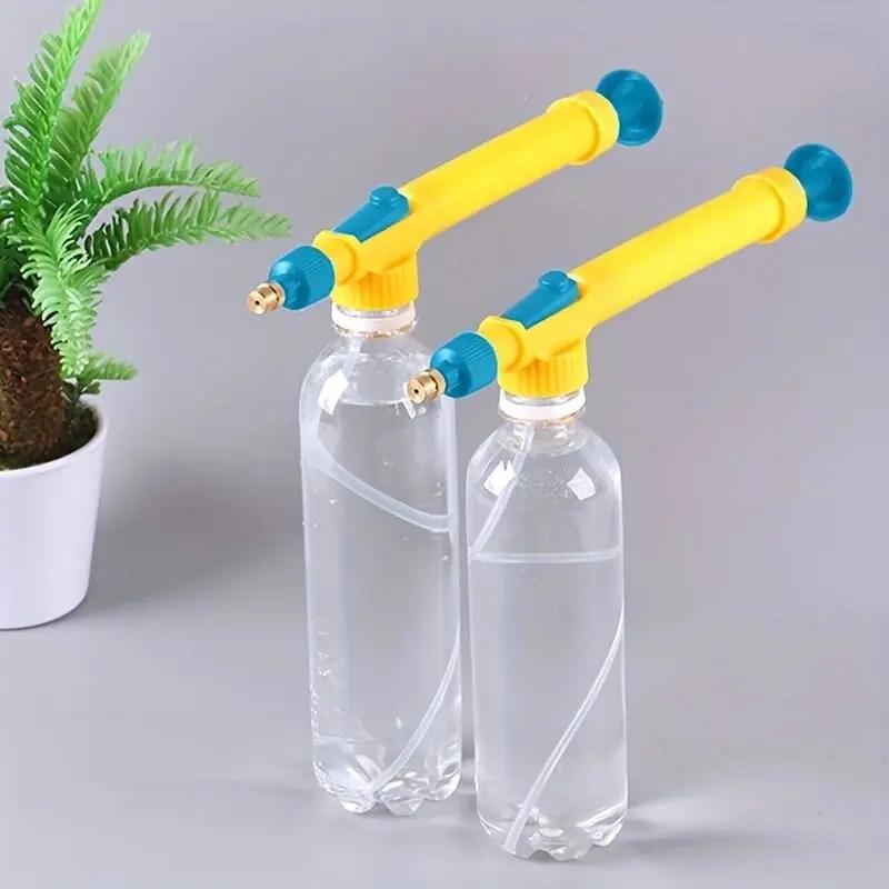 Randomly Select One In Blue and Red Manual High Pressure Air Pump Manual Sprayer Adjustable Drink Bottle Spray Head Nozzle Garde