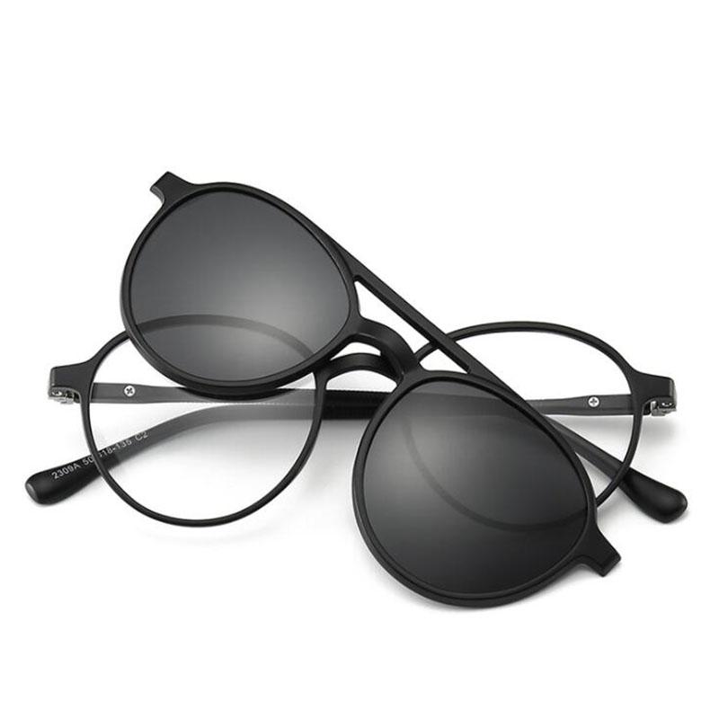 

2309 Magnet Clip Small Double Beam Myopia Glasses 0 -0.5 -1.0 -2.0 To -6.0 Hyperopia Sunglasses +0.5 +1.0 +2.0 To +6 0