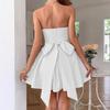 Elegant and Refined Style Bow Wrap Dress for Women's Spring and Summer
