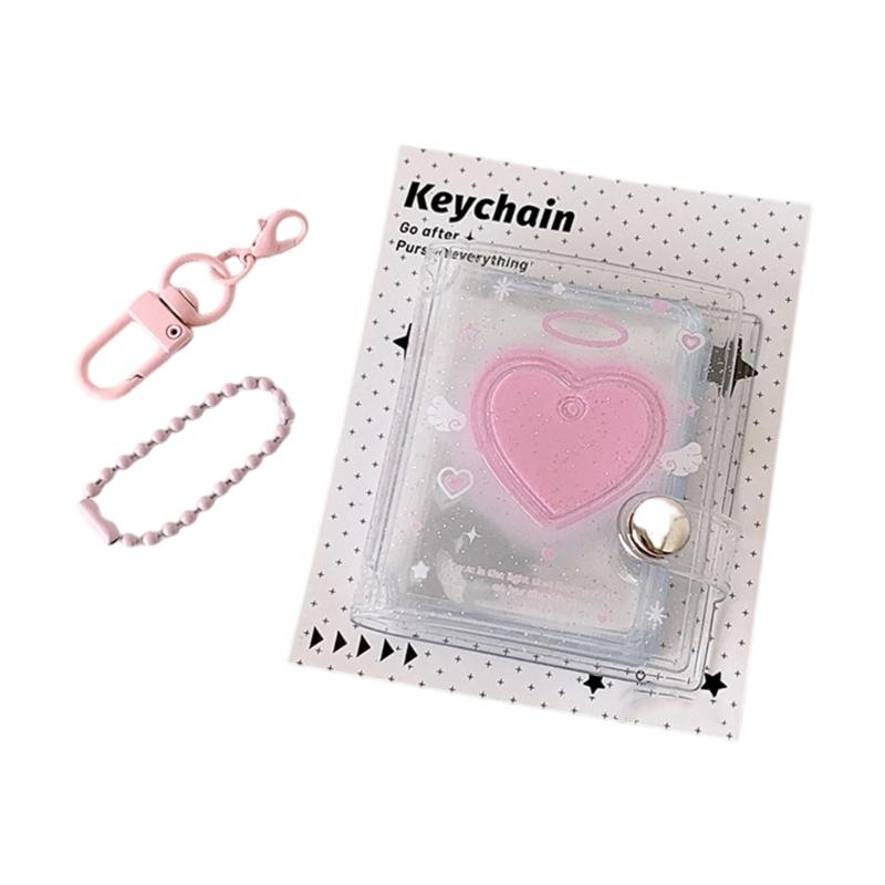 Mini Photo Organizers 16 Pocket Page Transparents Display Book for Sticker Polaroids Memory