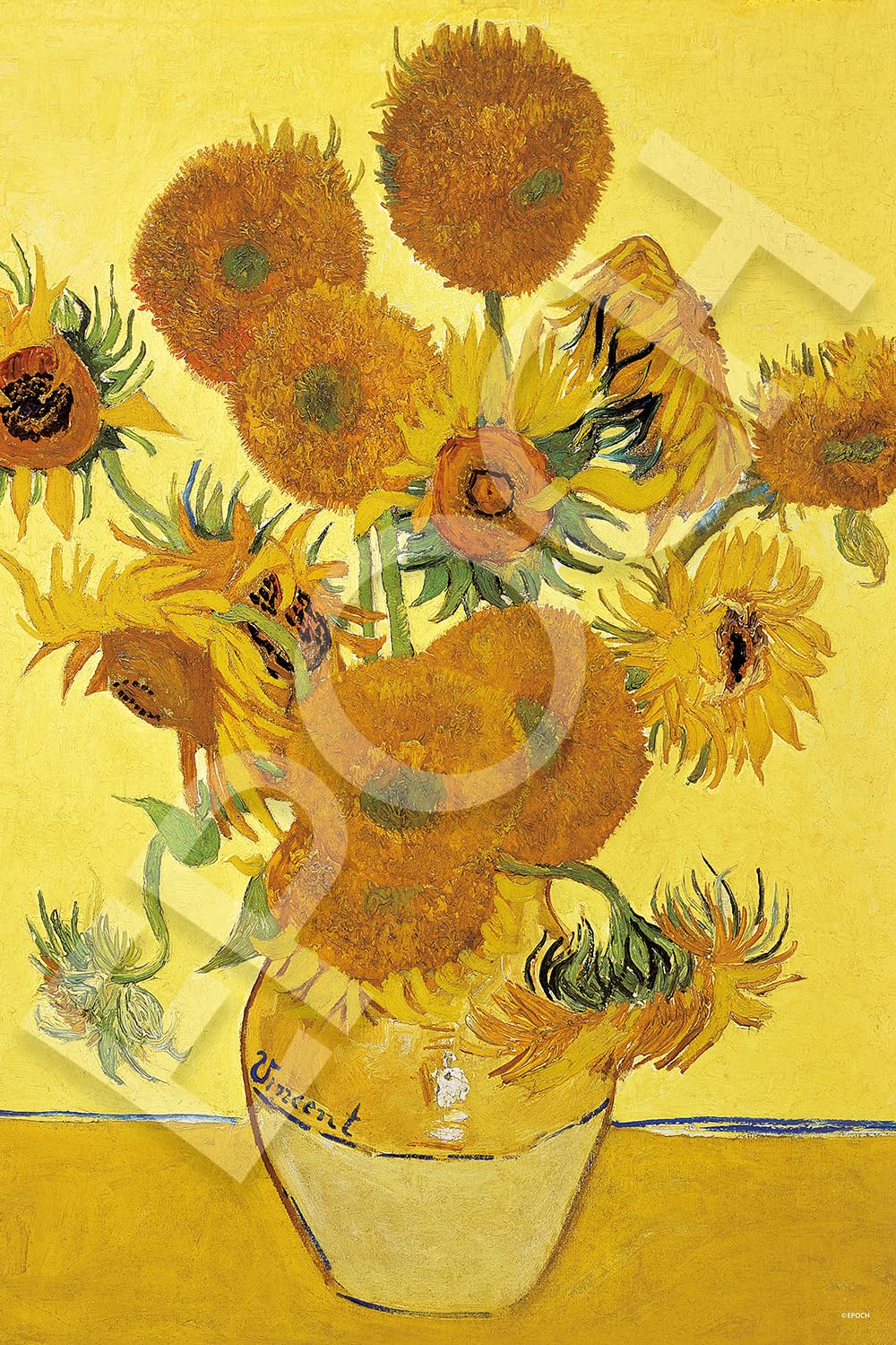 

Epoch Jigsaw Puzzle World Paintings Sunflower with and Score Ticket 1000-Piece Illustration/Art (50x75cm) 09-056s Glue, Spatula,
