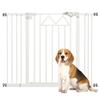 Extendable Dog Gate with Automatic Closing and Double Lock System 74-100x76 Cm White