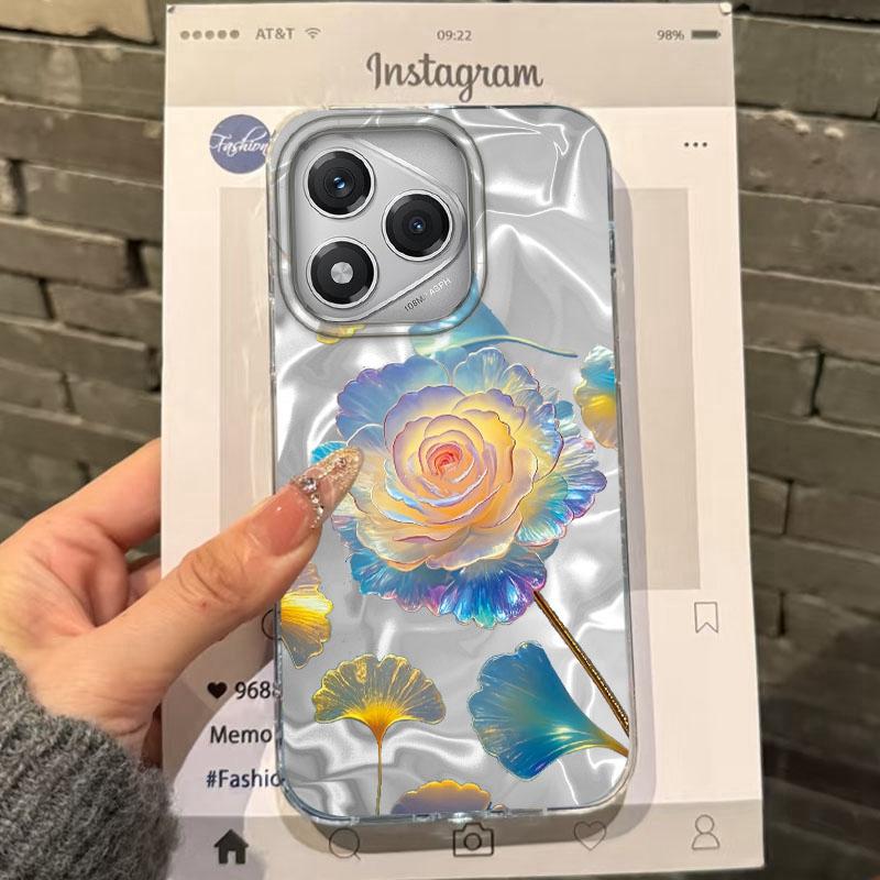 

Чехол для телефона с цветком бамбукового листа для женщин Honor 400 Pro X9c Magic7 6 5 200 Lite Smart X9a X8a X8b X8c X7c X6 X8 90 70 Бампер Funda Обложка Honor Magic7 Lite белый