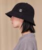 Bajal Va Square Studded 6-Panel Bucket Hat Black