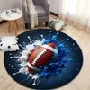 shipping naxt day! Dynamic Splash Football Rug for Sports Enthusiasts round carpet for home sofa bedroom, gift