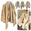 Floral Print Imitation Cashmere Scarf Luxury Winter Shawl Elegant Poncho Scarves  for Women