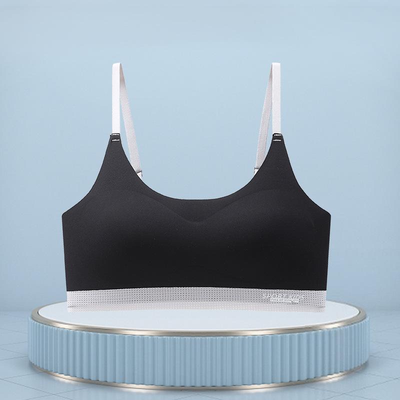

New Less Youth Development Period Junior High School Students Children Children s Small Vest Bra M (recommended 30-45kg ) чёрный
