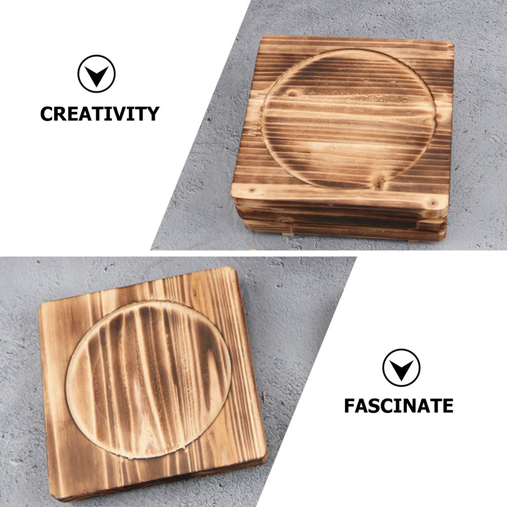 Stone Bowl Mat Pot Wood Holder Cushion for Home Dining Table Decor Base Pad Bbq Accessories Necessity Casserole Tableware