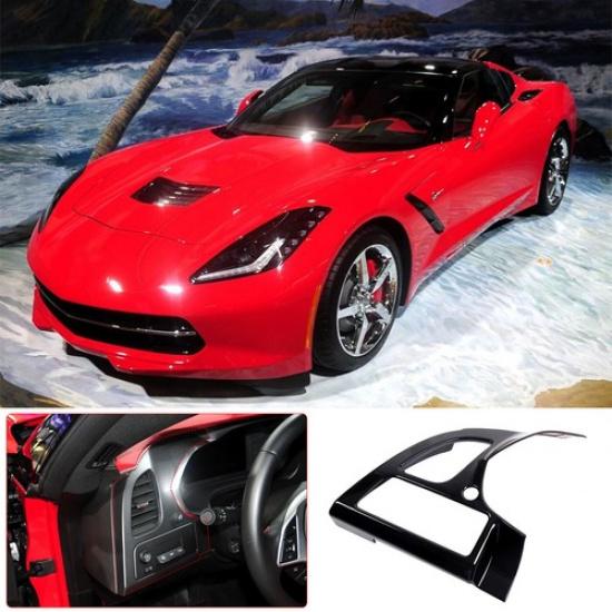 For CORVETTE C7 ZR1 Z06 Glossy Black Side Air Vent Outlet Main Driver Trim US