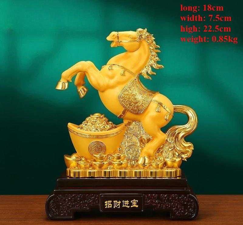 Feng Shui Copper Horse Ornaments Living Room TV Wine Cabinet Office Table Furnishings Opening Gifts