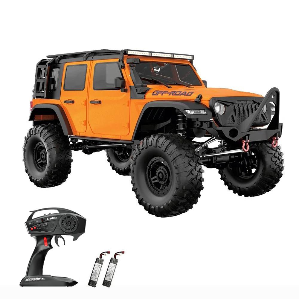 Remote Control Car, 1:10 Scale 2.4G 4WD Electric Crawler, Rechargeable Off-Road Vehicle with LED