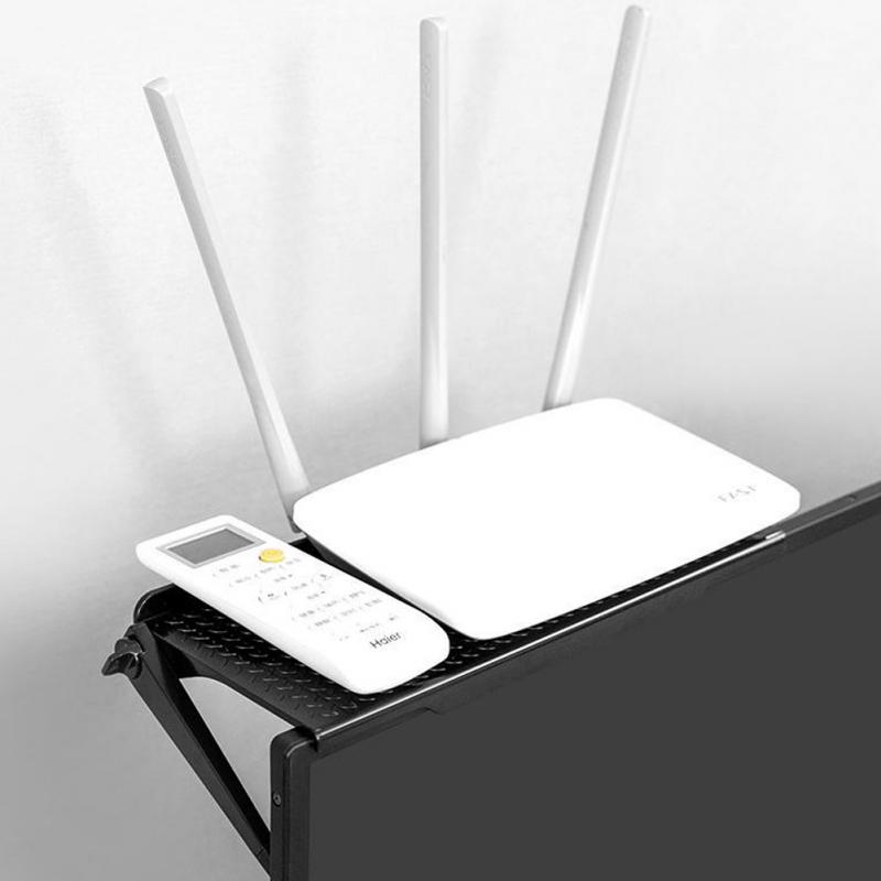 Monitor Screen Rack Multi-function Home Organizer Foldable Safe Tv Screen Top Storage Shelf Router Storage Rack Screen Stand