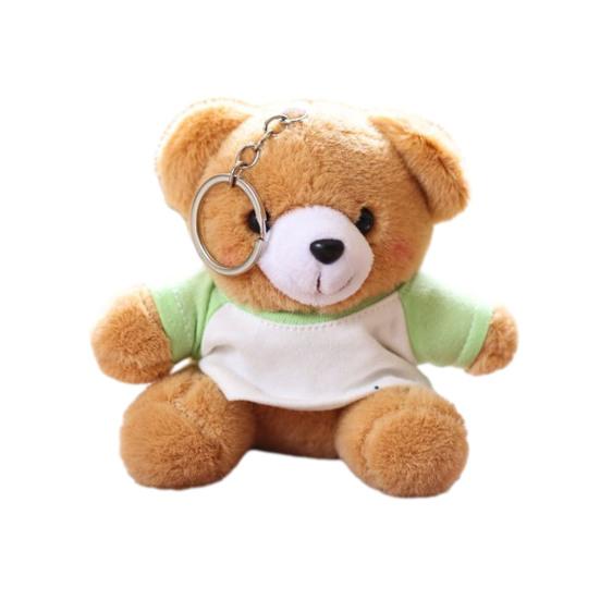 Dukke Nøkkelring Plysj Anheng Bjørn T-skjorte Design Lett Nøkkelholder Lett å Bære Nøkkelring Ryggsekk Tilbehør